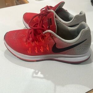 Nike zoom pegasus.  Size 9, orange/white